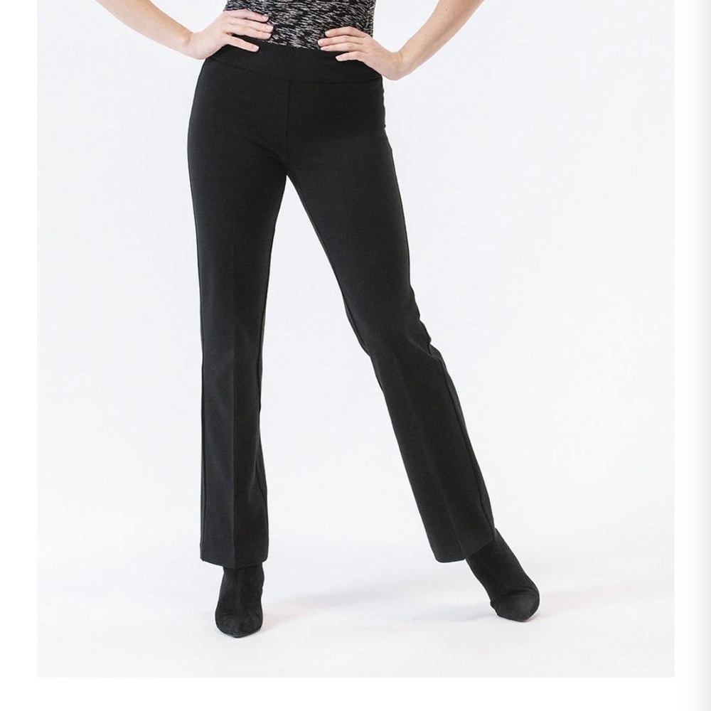 Women's Black Stretch Pants by Thalian Size 18
